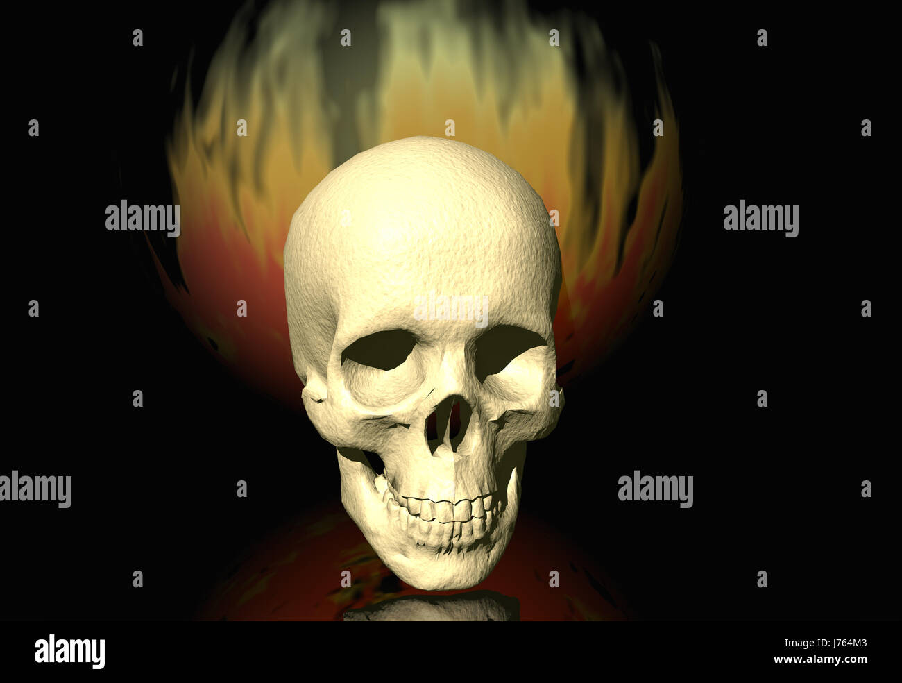 Skull burning Banque de photographies et d'images à haute ...