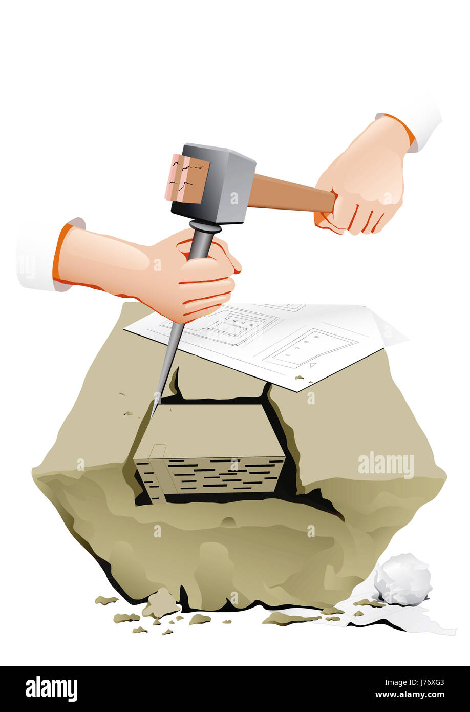 Détail de la sculpture sur pierre sculpteur rock drogue drogues toxicomanogènes matériel anesthésique Banque D'Images