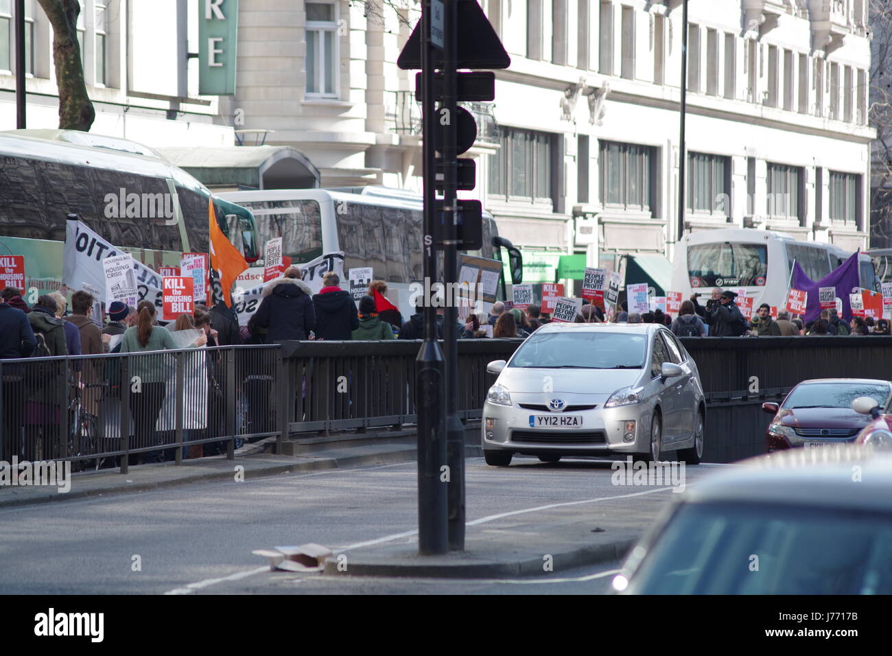 Protestation du logement à Londres 2016 Banque D'Images