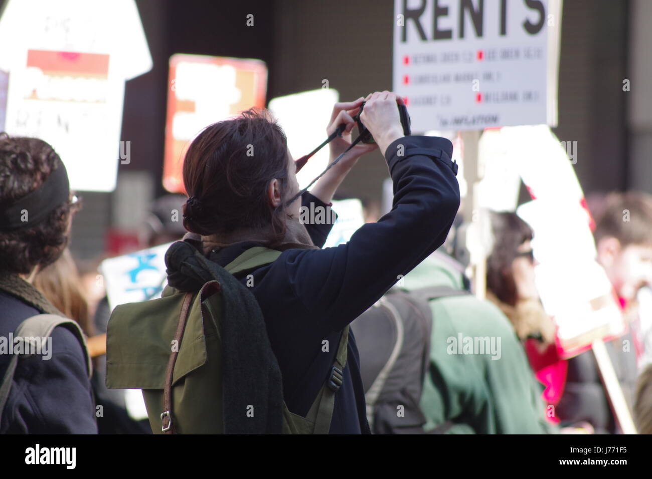 Protestation du logement à Londres 2016 Banque D'Images