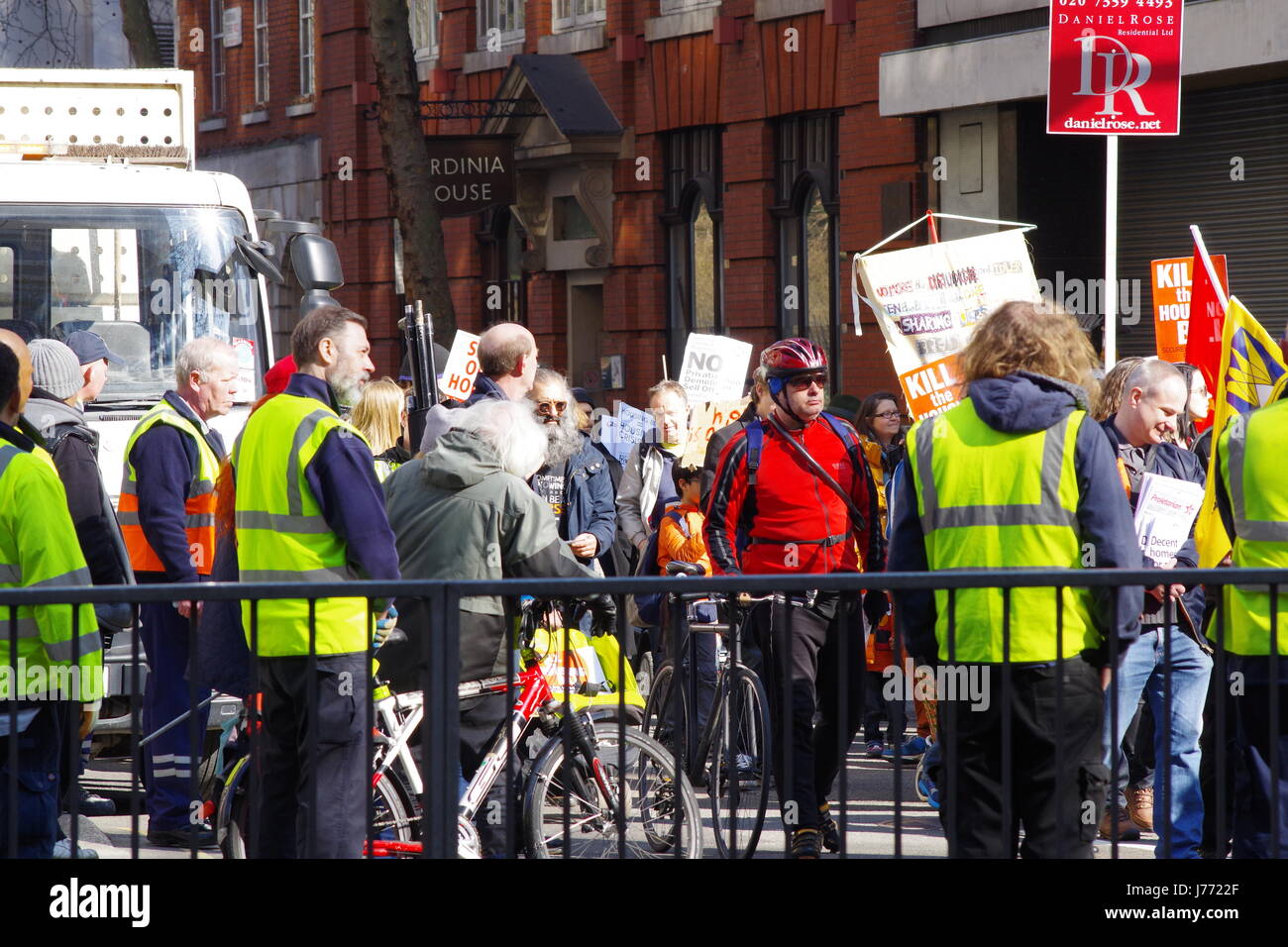 Protestation du logement à Londres 2016 Banque D'Images