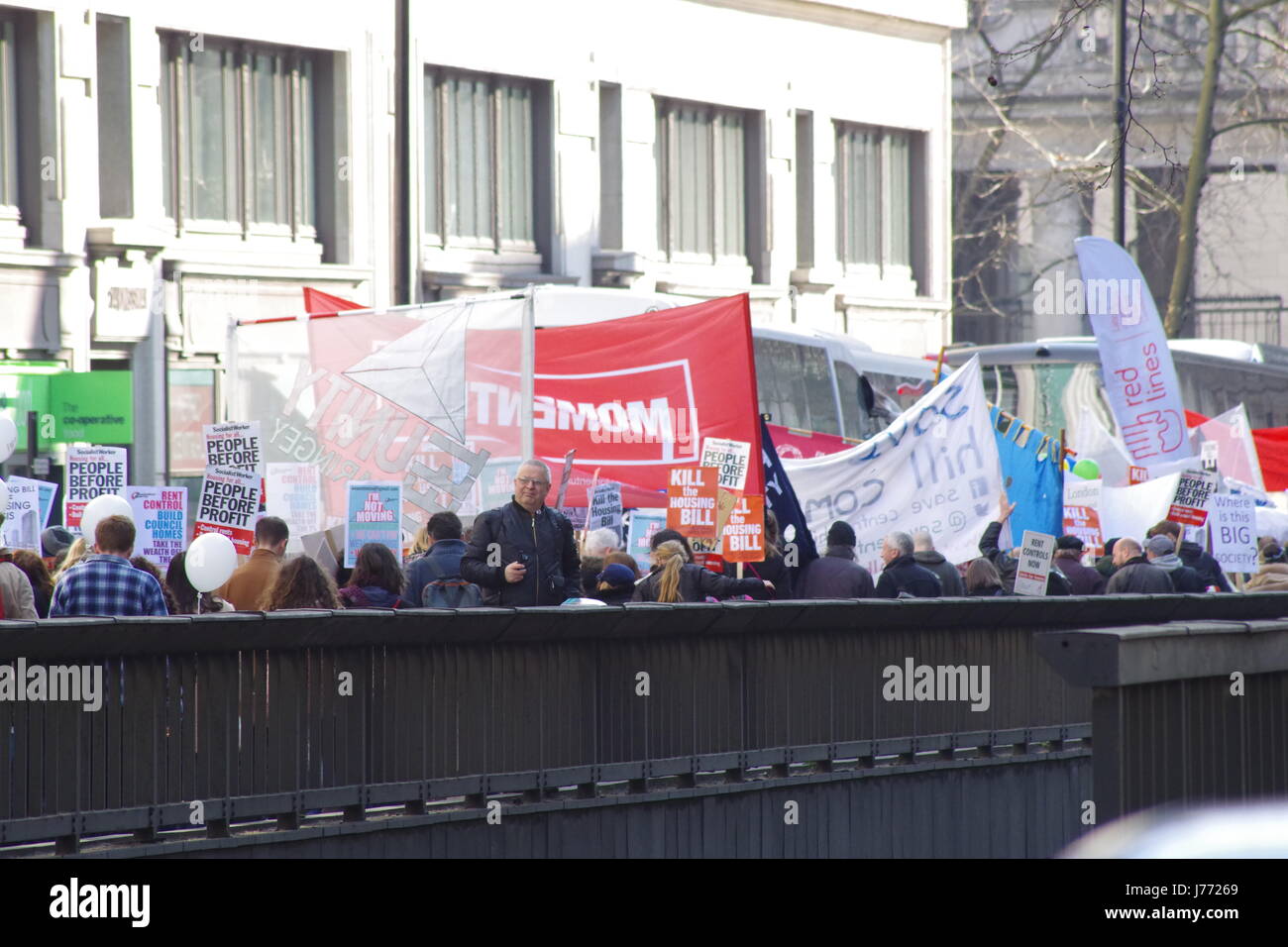 Protestation du logement à Londres 2016 Banque D'Images