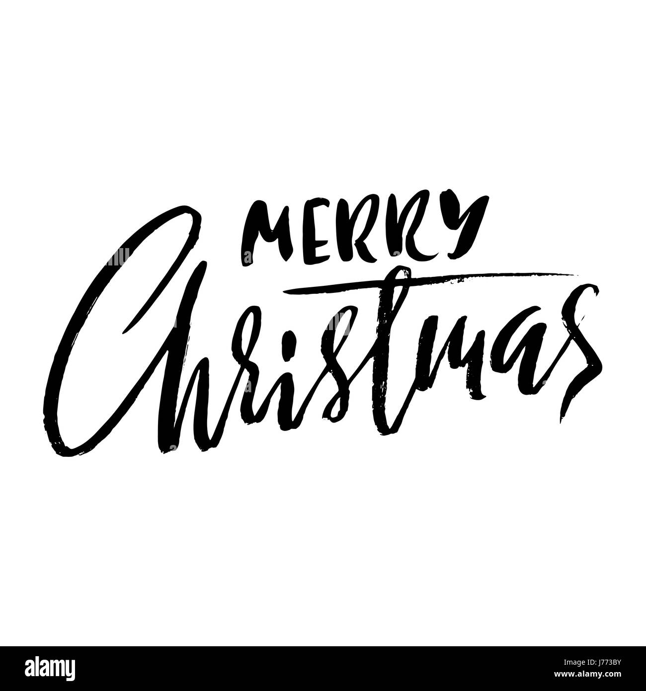 Mots Dessines A La Main Joyeux Noel La Brosse Seche Moderne Design Lettrage Pour Les Affiches Cartes Invitations Autocollants Banderoles Ets Typographie Vecteur Illustration Image Vectorielle Stock Alamy