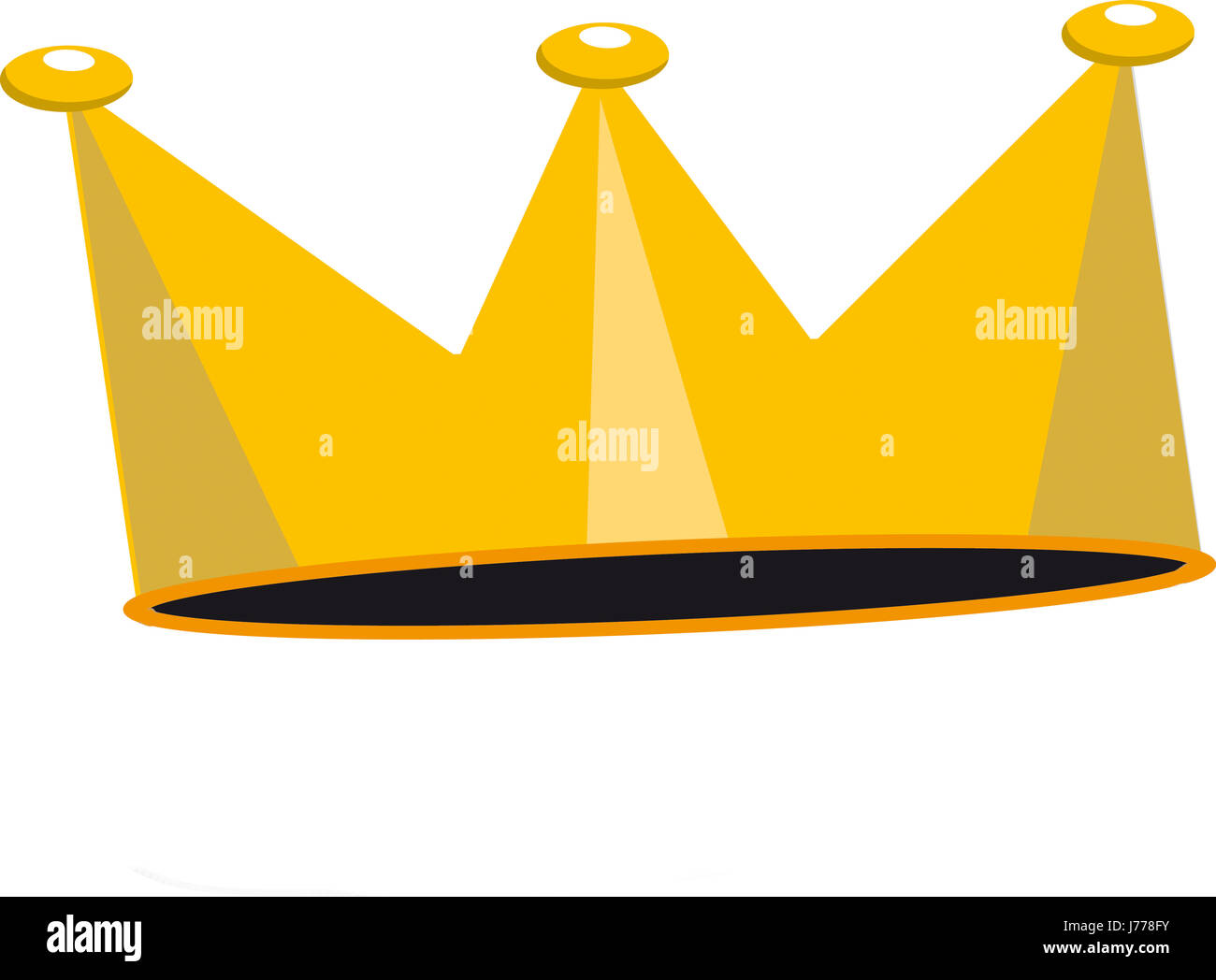 L'empereur d'or Gold Crown king modèle isolé de l'objet du projet design concept Banque D'Images