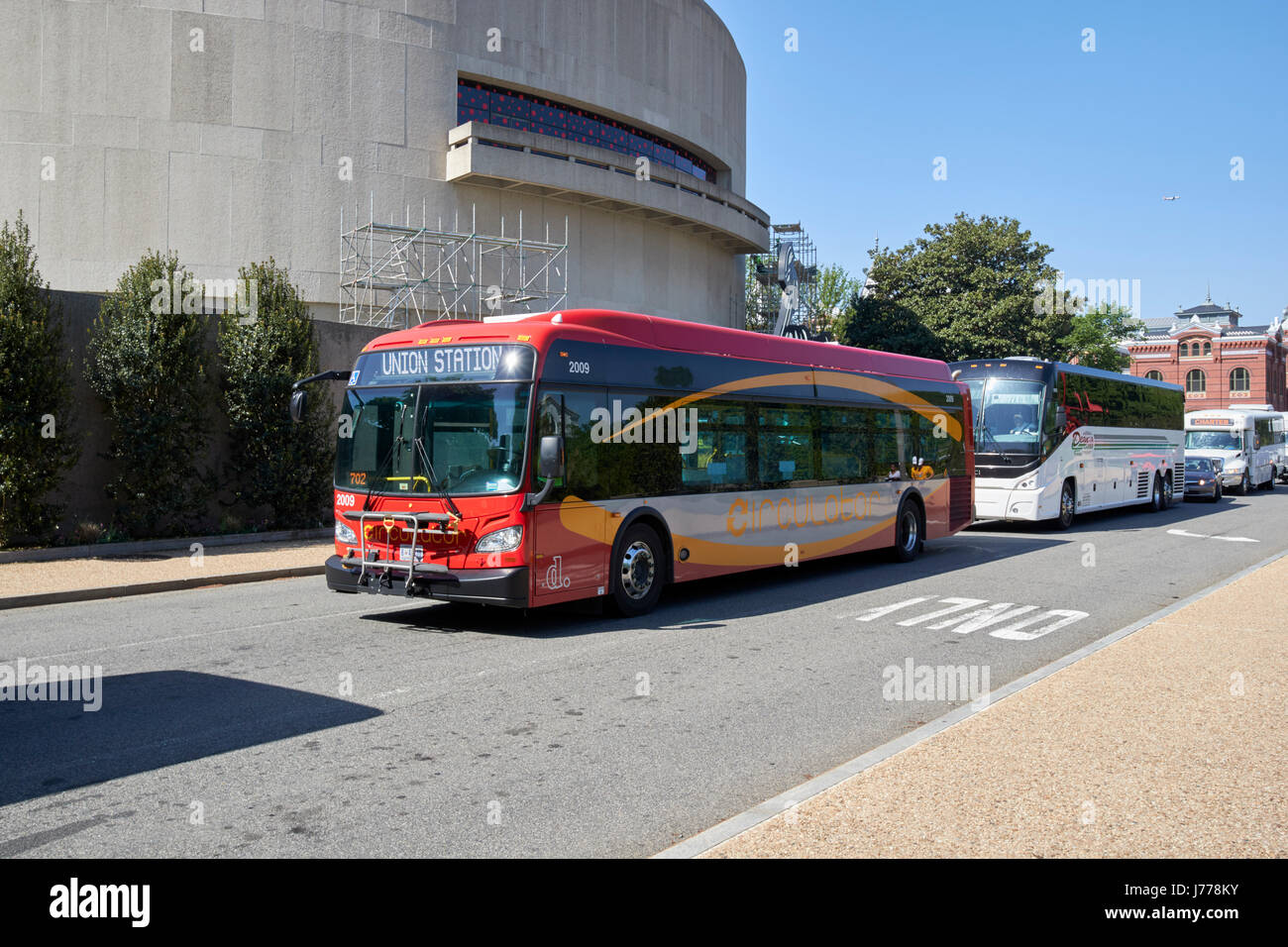 Wmata transportent de circulation bus allant à la gare Union centre-ville de Washington DC USA Banque D'Images