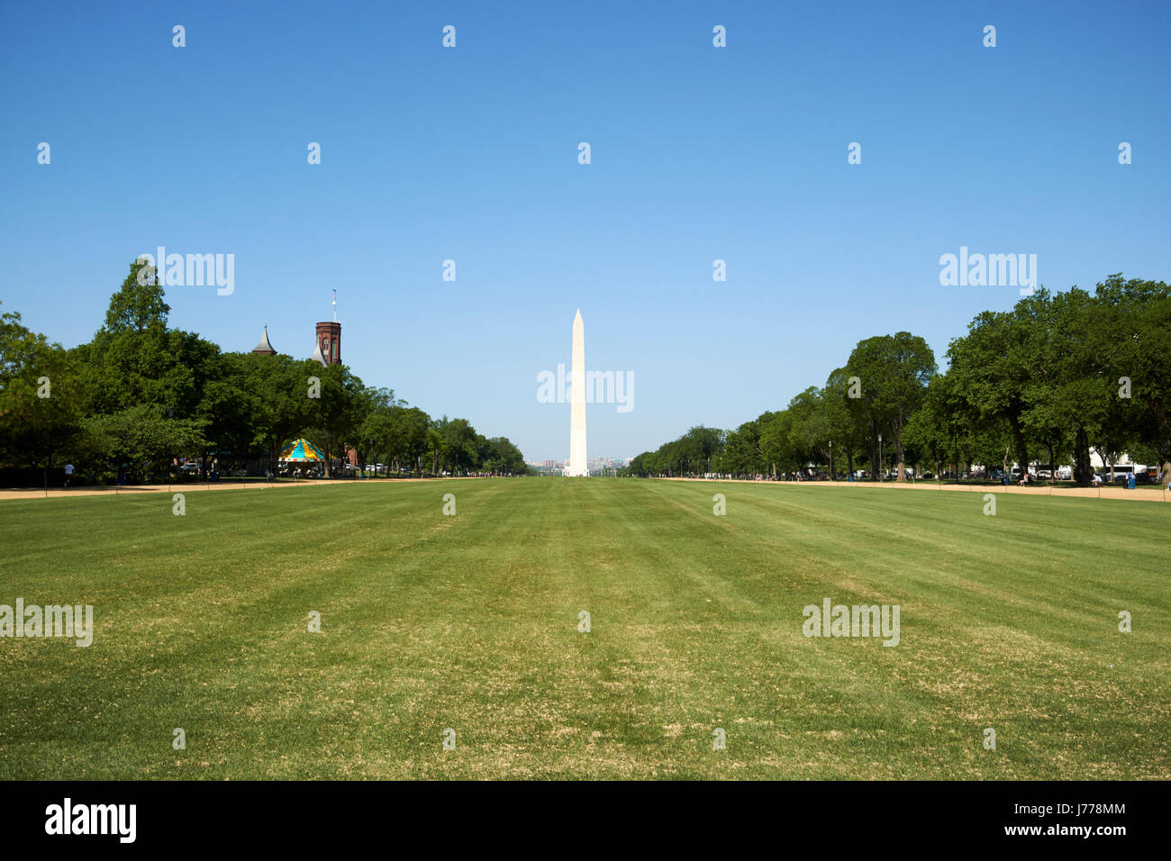 Zone de pelouse sur le National Mall à Washington DC USA Banque D'Images