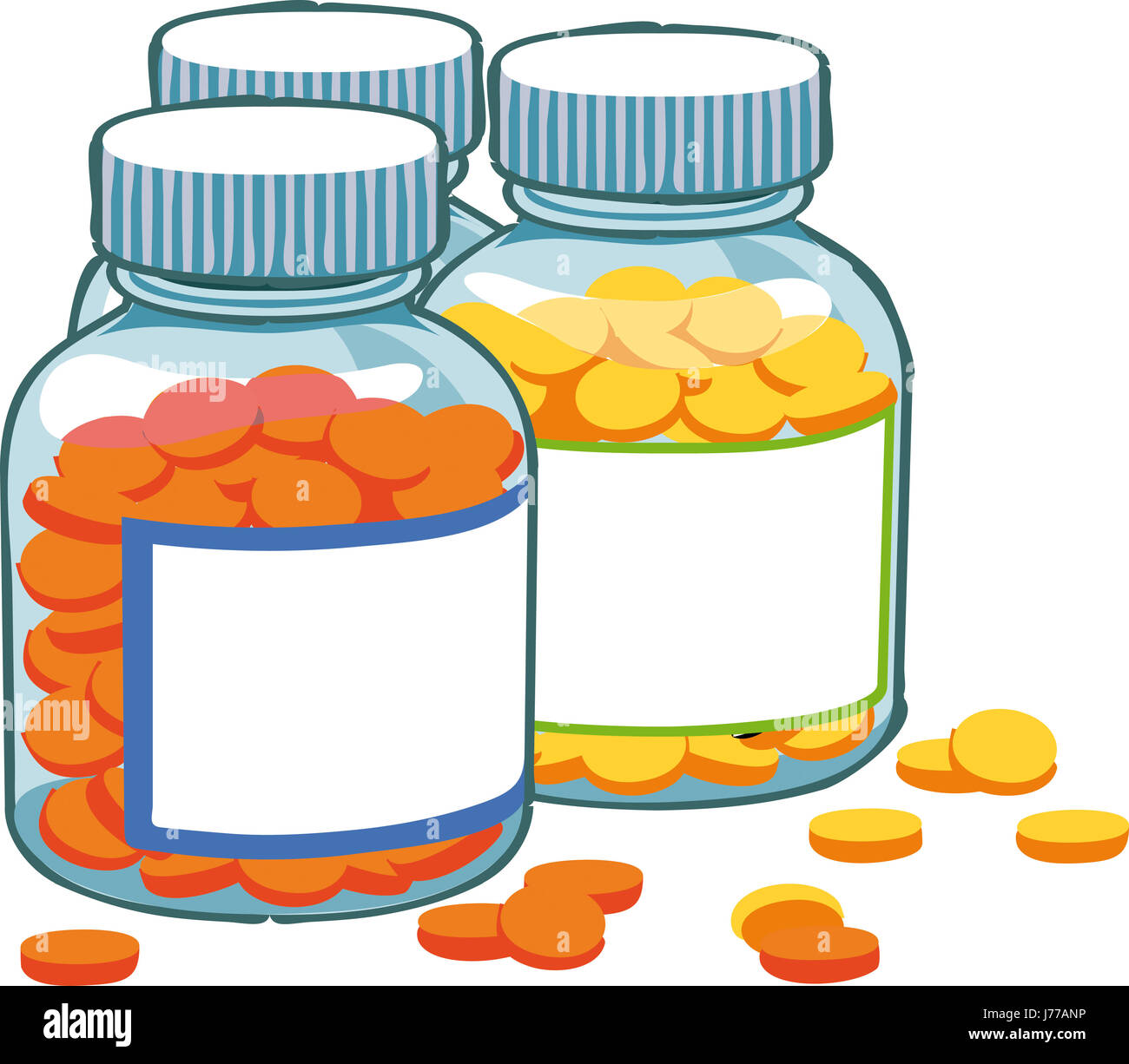 Médicinalement santé santé comprimés illustration médicale médicale à des fins médicinales Banque D'Images