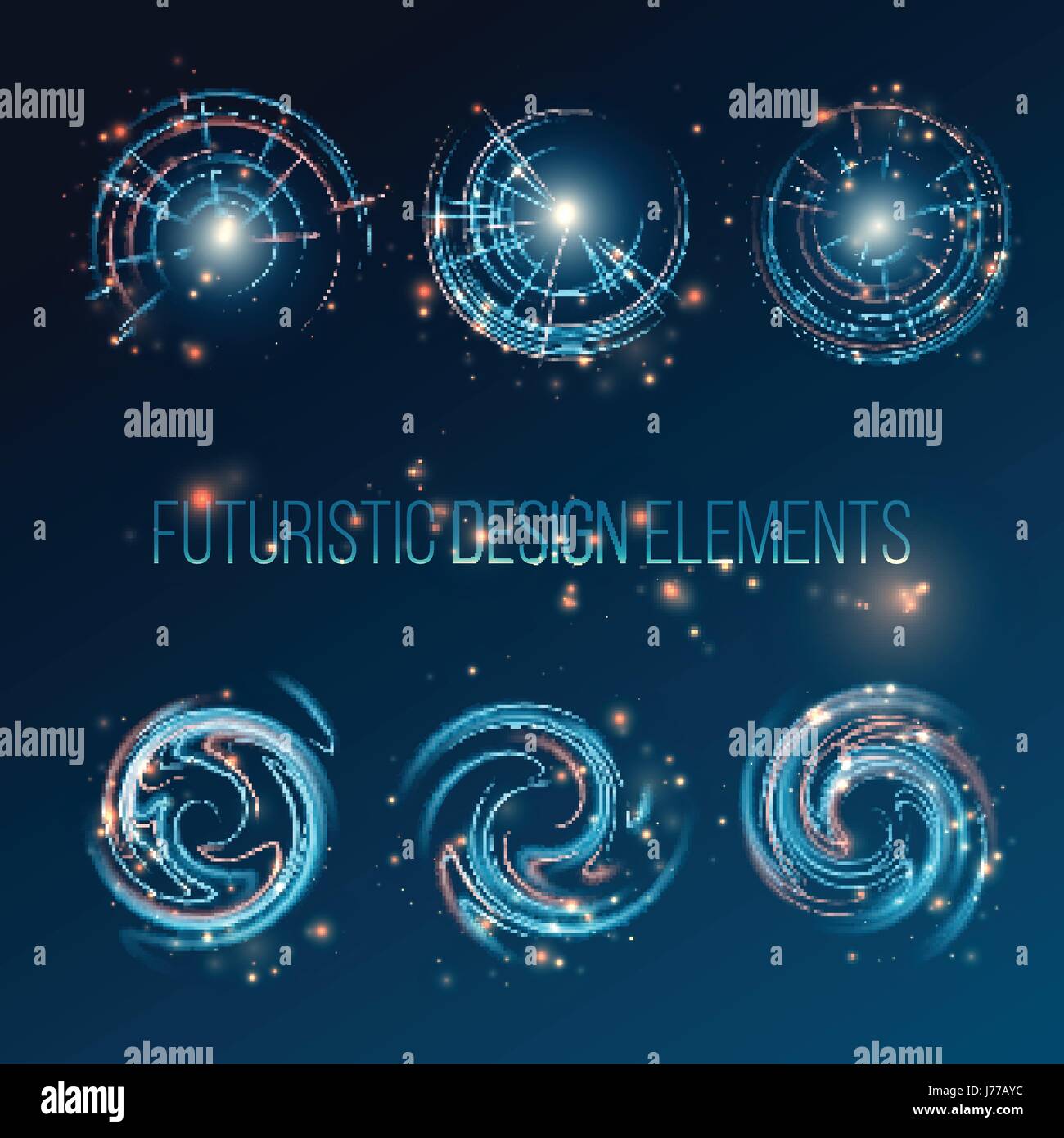 Abstrac futuriste HUD Contexte Éléments de conception. Vector illustration Illustration de Vecteur