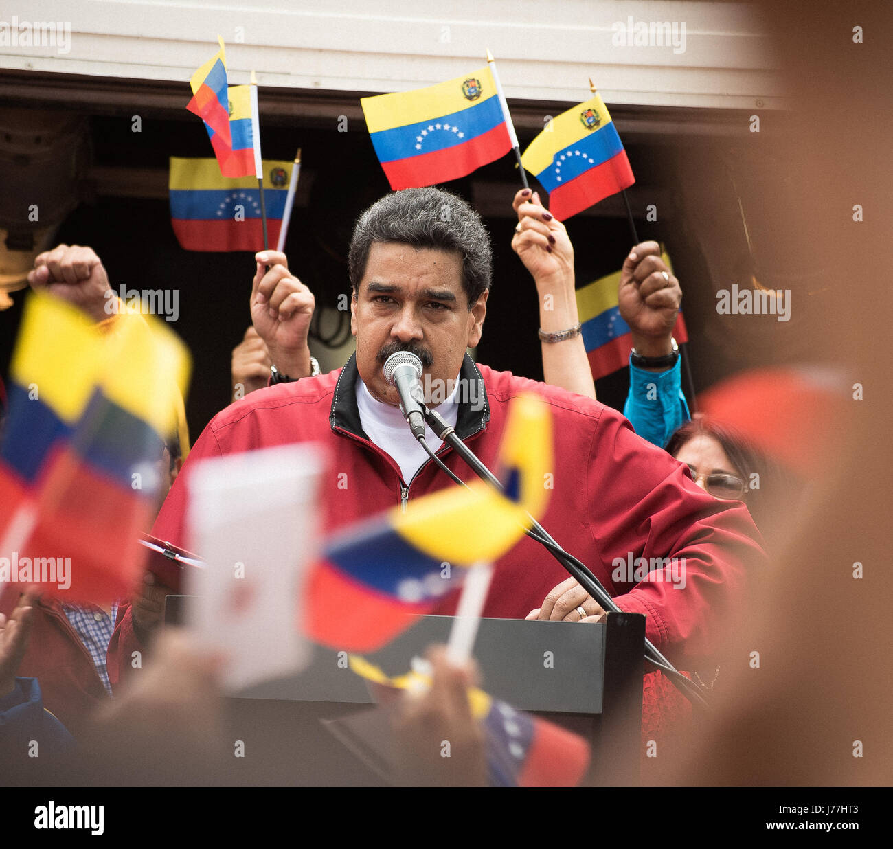 Caracas, Venezuela. 23 mai, 2017. Le président vénézuélien Nicolás Maduro parle dans une loi à l'appui de l'Assemblée à Constitutuent. Credit : Marcos Salgado/Alamy Live News Banque D'Images