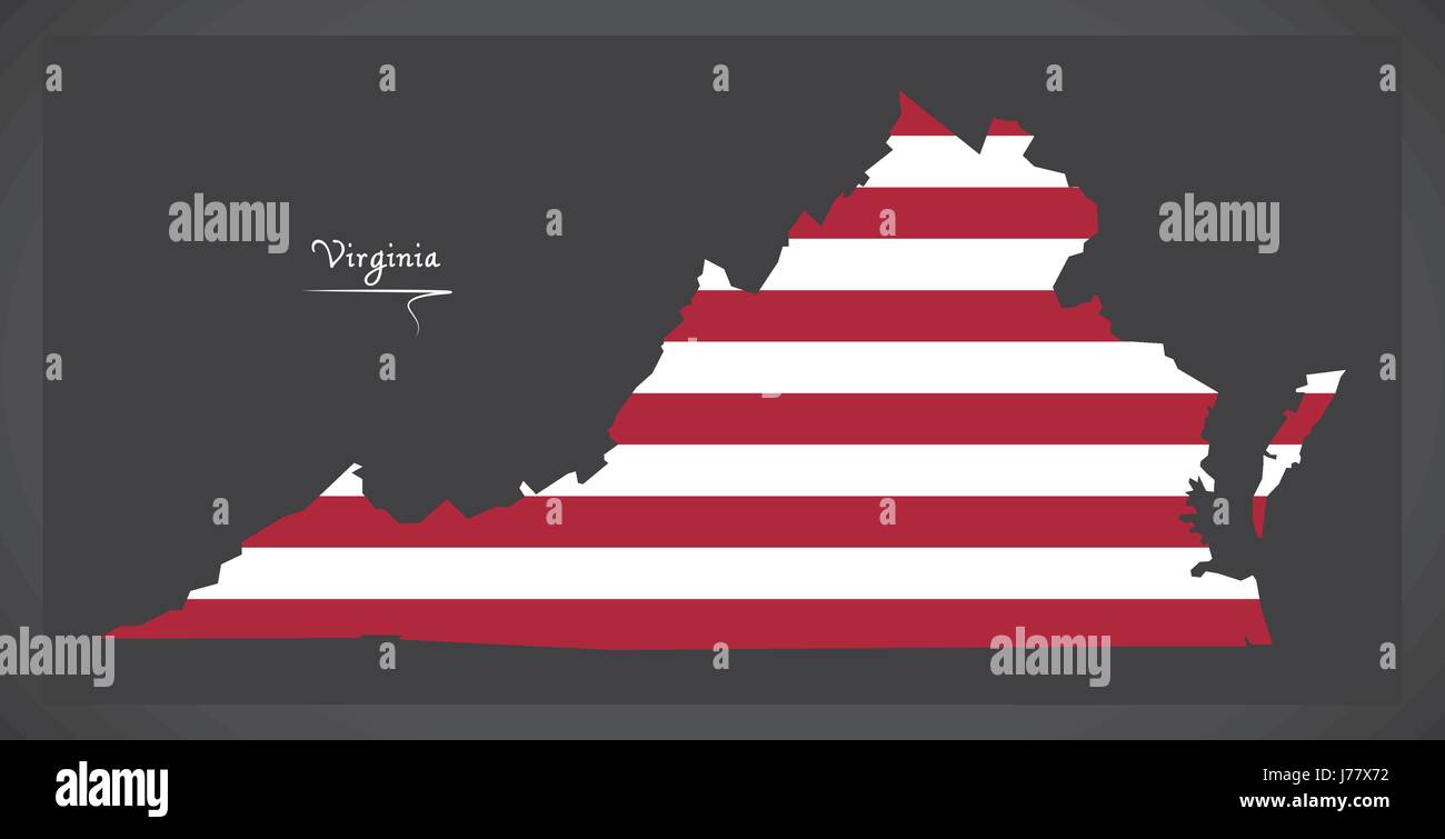 Virginia plan avec American national flag illustration Illustration de Vecteur