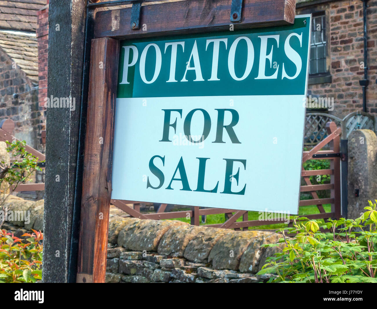 Pommes For Sale Sign Banque D'Images