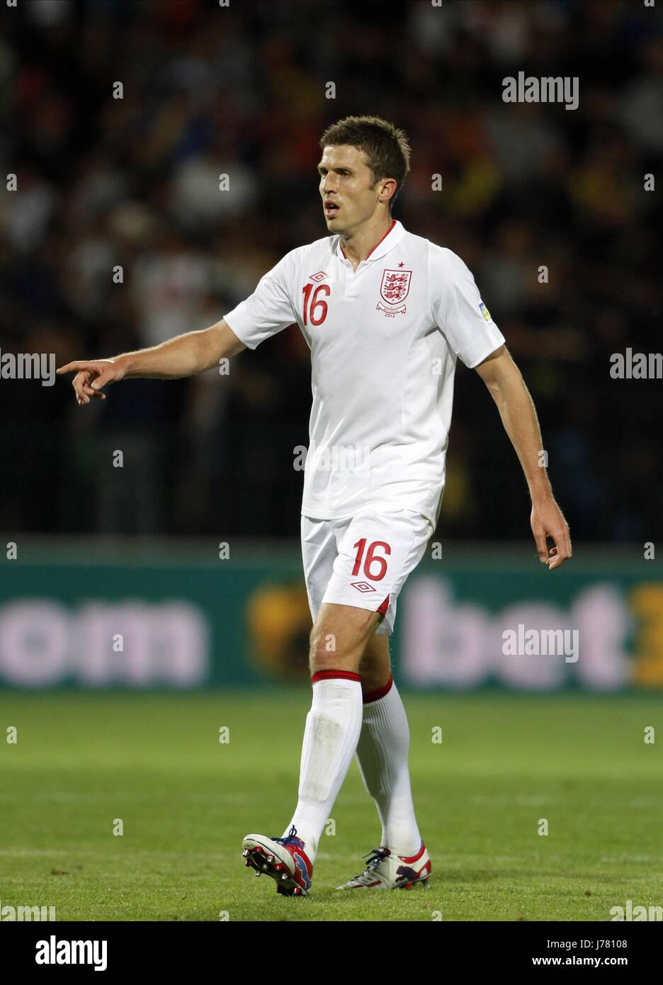 MICHAEL CARRICK ANGLETERRE STADE ZIMBRU CHISINAU MOLDOVA 07 Septembre 2012 Banque D'Images