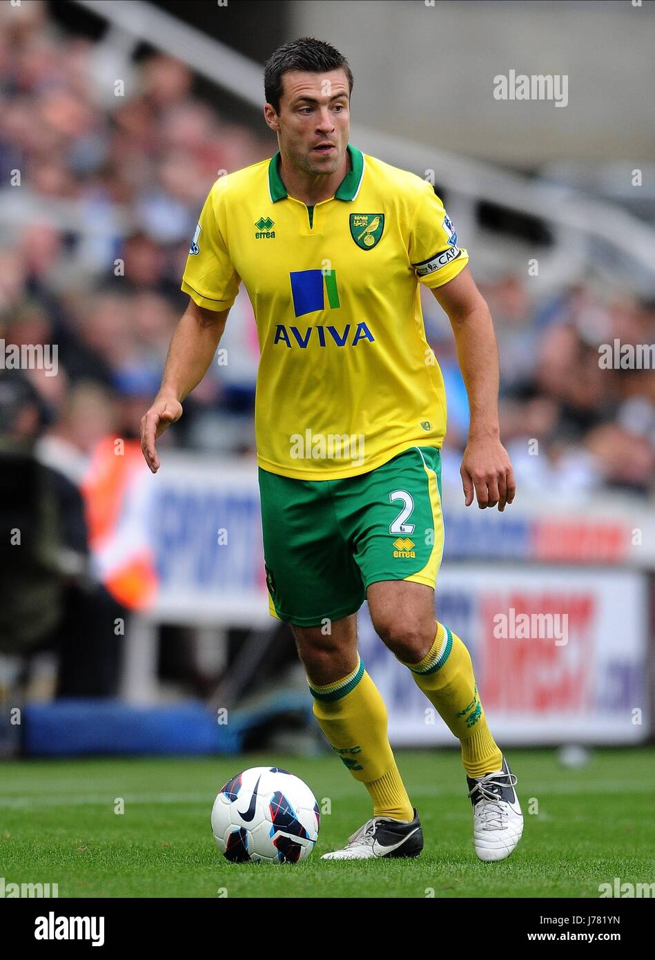 RUSSELL MARTIN Norwich City FC Norwich City FC SPORTS DIRECT ARENA NEWCASTLE ANGLETERRE 23 Septembre 2012 Banque D'Images