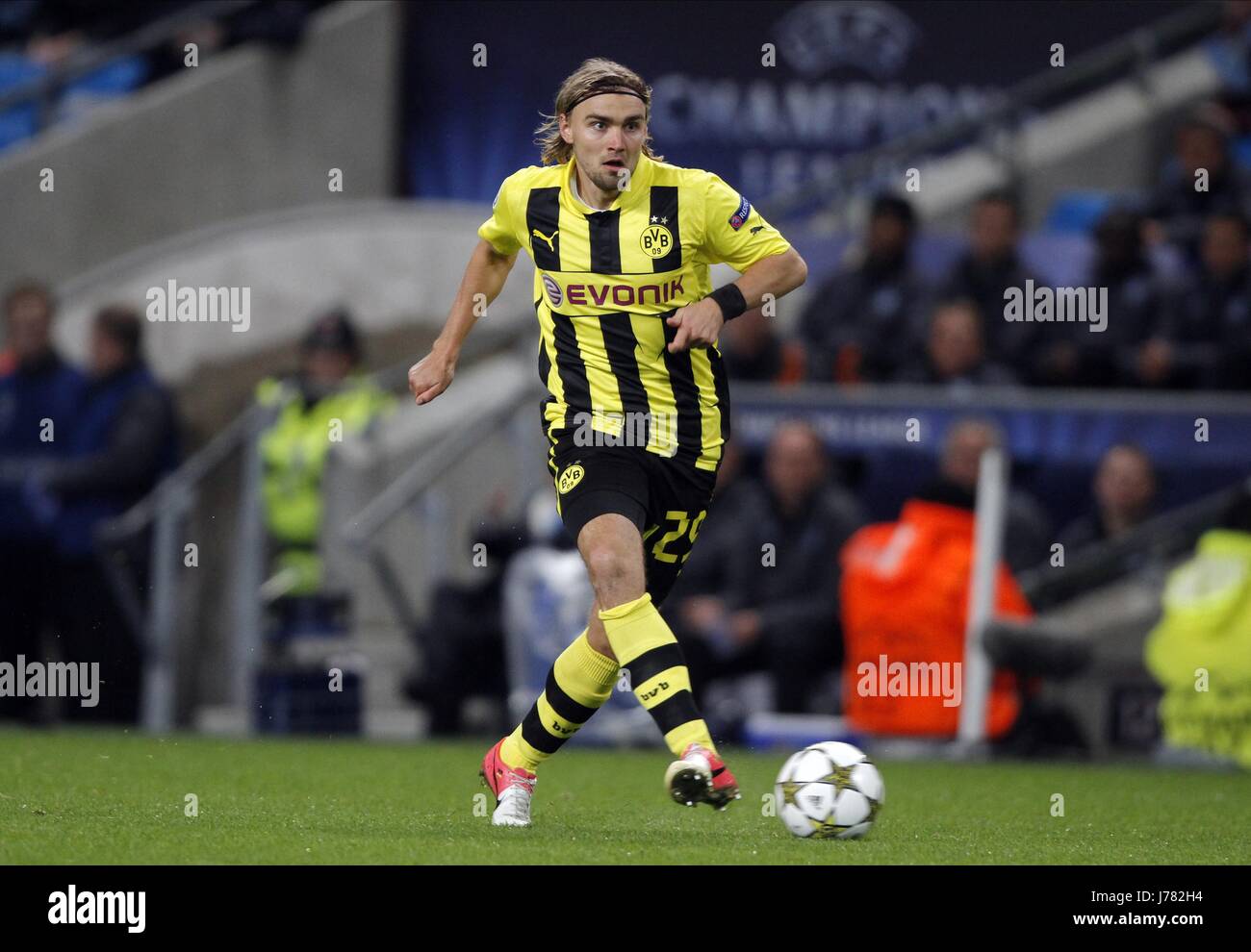 MARCEL SCHMELZER Borussia Dortmund Etihad Stadium Manchester en Angleterre 03 octobre 2012 Banque D'Images