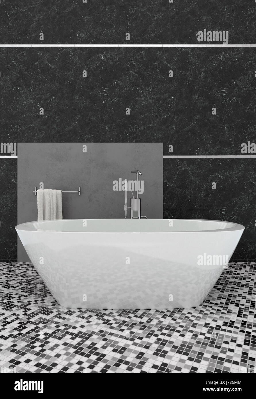 Salle De Bains Moderne Et élégante Avec Une Baignoire Ovale