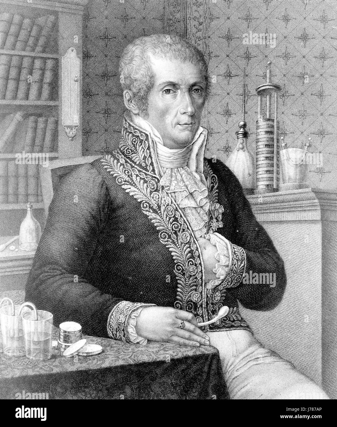 ALESSANDRO Volta (1745-1827) physicien italien et pionnier de l'électricité Banque D'Images ALESSANDRO Volta (1745-1827) physicien italien et pionnier de l'électricité Banque D'Images