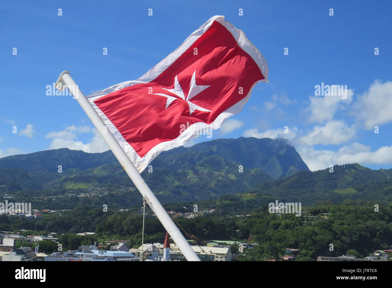 Drapeau national maltais. Photo : Tony Gale Banque D'Images
