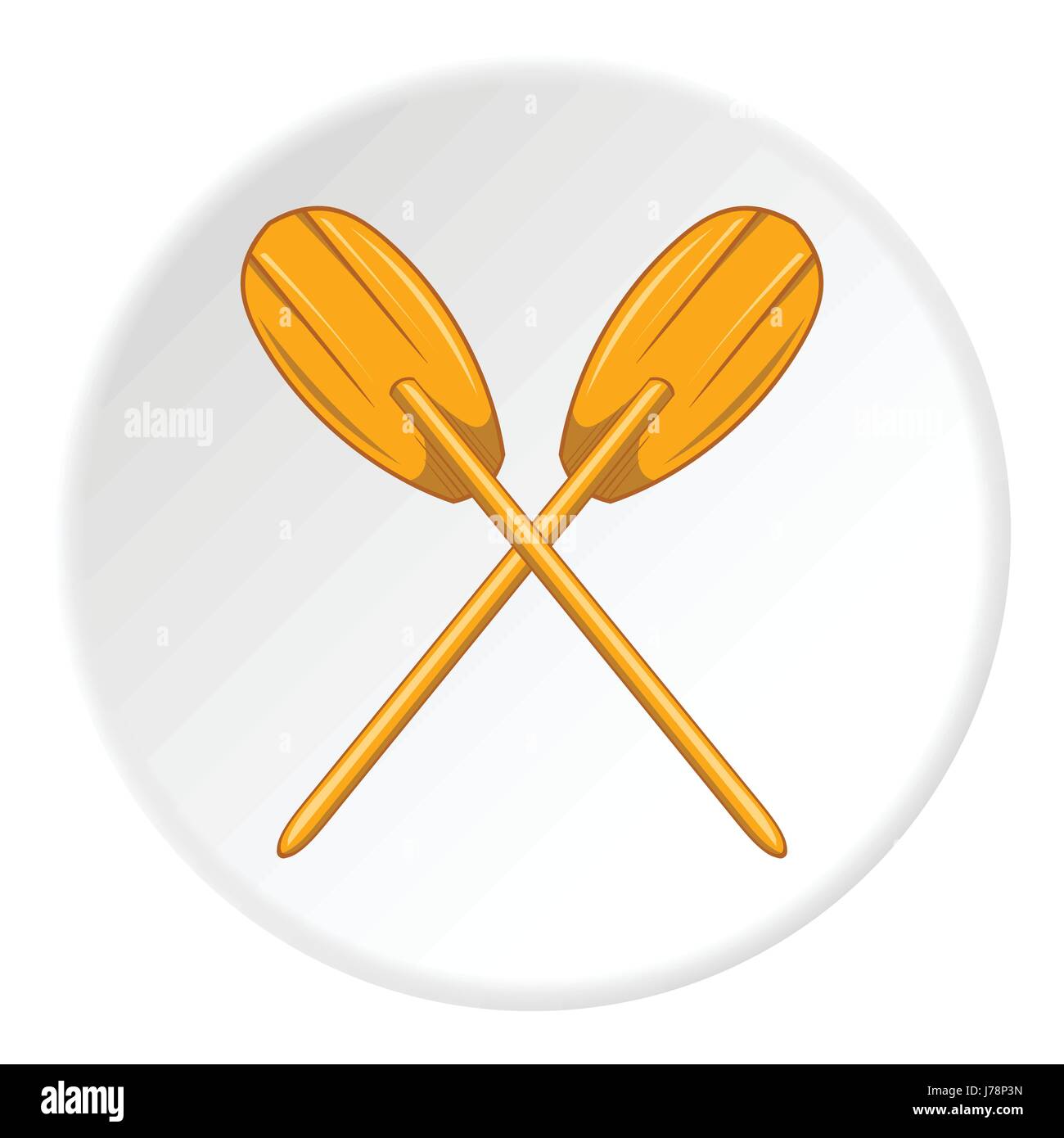 L'icône des palettes en cartoon style isolé sur fond cercle blanc. La baignade dans un symbole bateau vector illustration Illustration de Vecteur