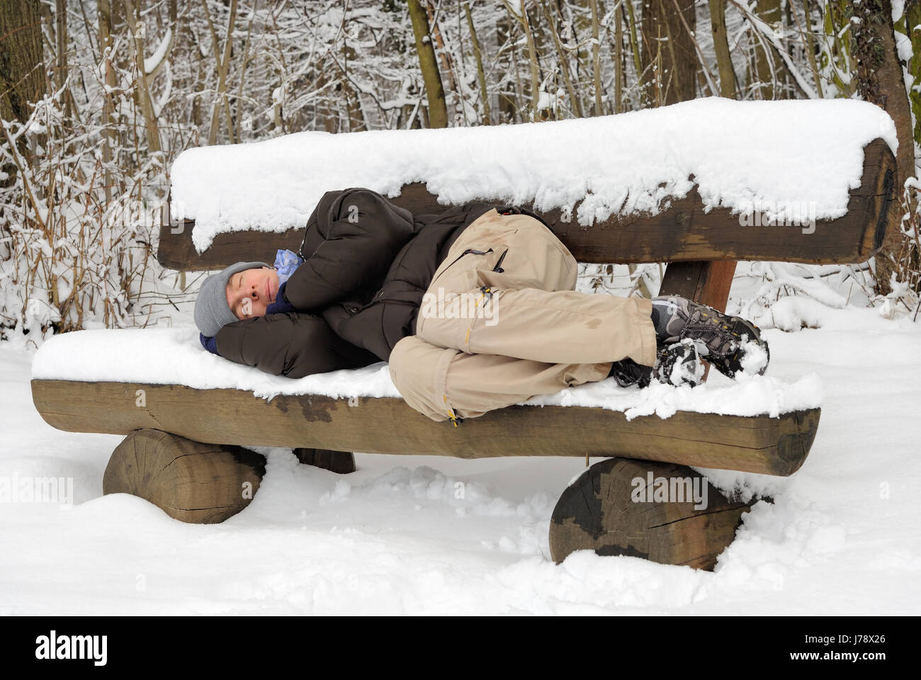 Gel froid d'hiver misérable pauvres pauvres indigents nécessiteux unpropertied Banque D'Images