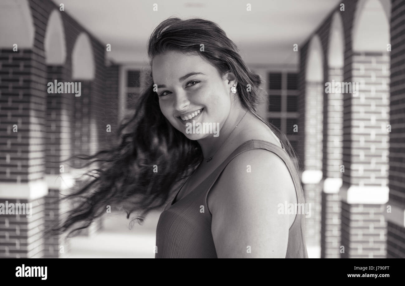 Hair fashion flip Banque D'Images