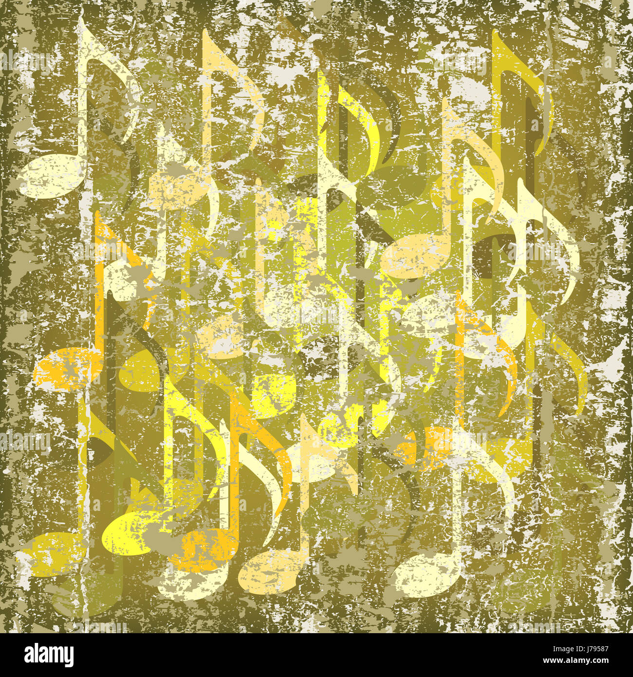 Le son de guitare musique note de musique instrument mesure de placement méthode Banque D'Images