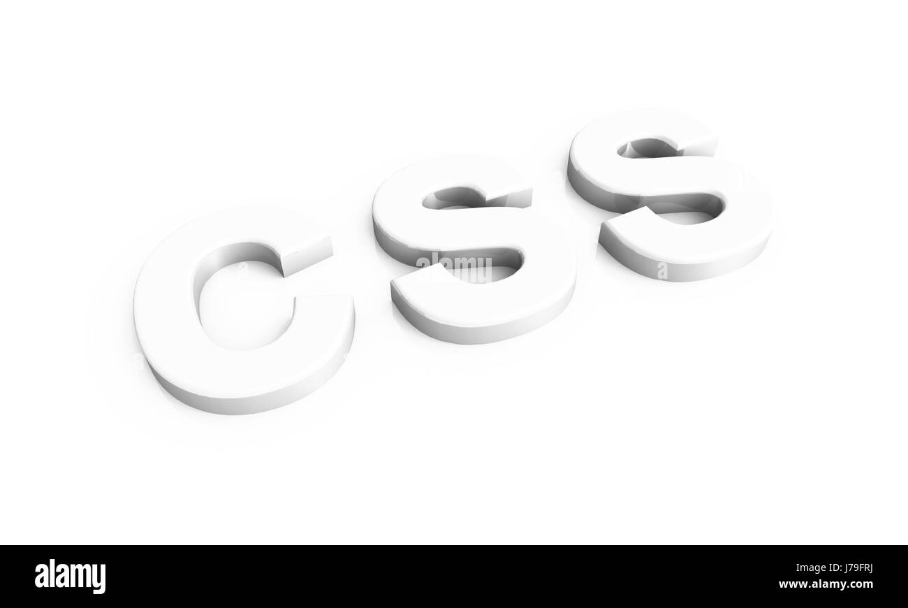 Texte 3d - CSS - en option Banque D'Images