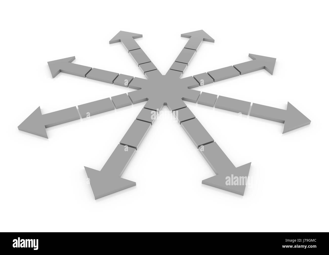 Cercle caucasien européen vierge de l'haute pression gris gris flèche rouge apart Banque D'Images