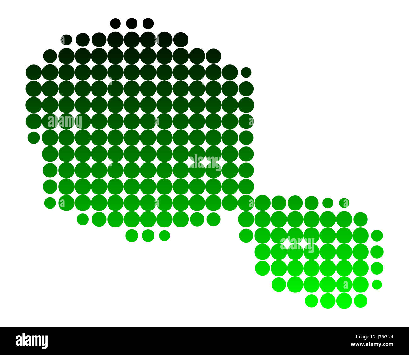 Cercle Vert Dot Carte Complète Géographie Atlas Parfait Plan