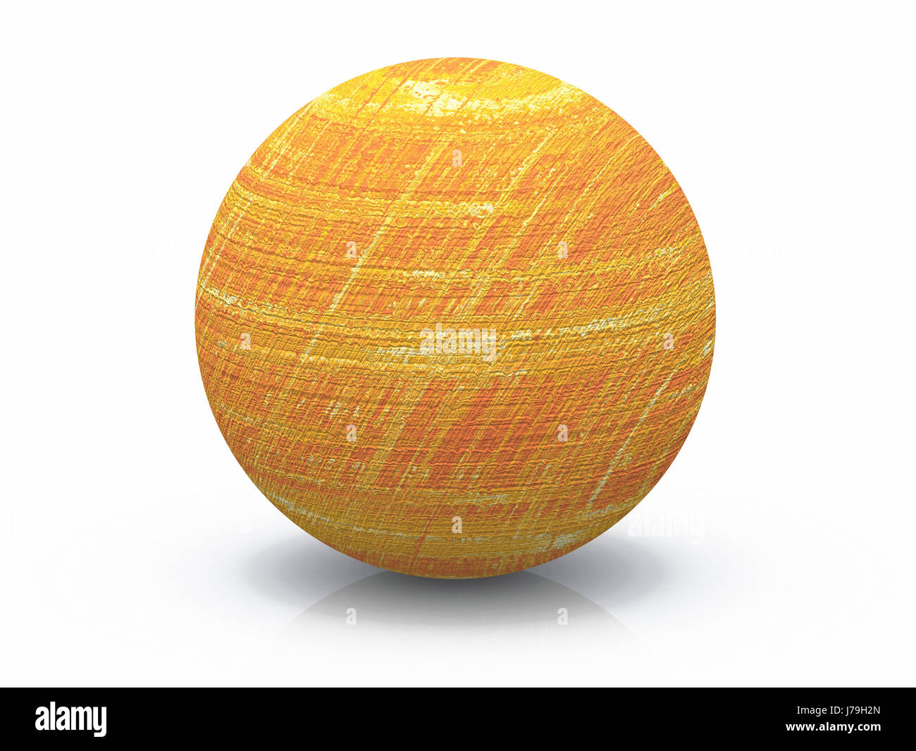 Boule de marbre - jaune orange Banque D'Images