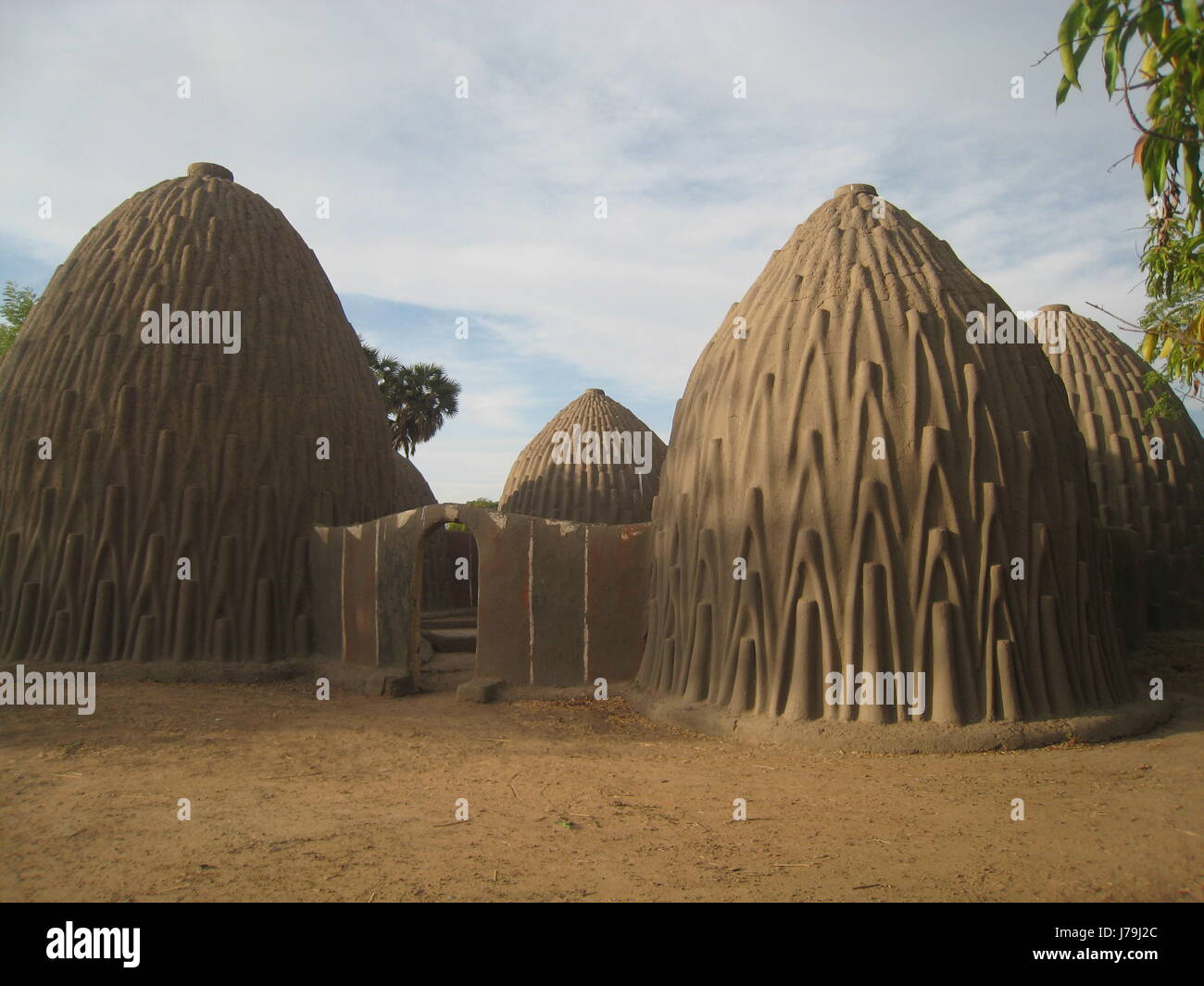 La boue traditionnelles de l'Afrique de l'architecture de style africain construction architecture Banque D'Images