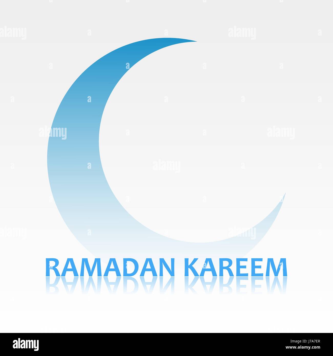 Ramadan Kareem carte avec symbole du croissant Illustration de Vecteur