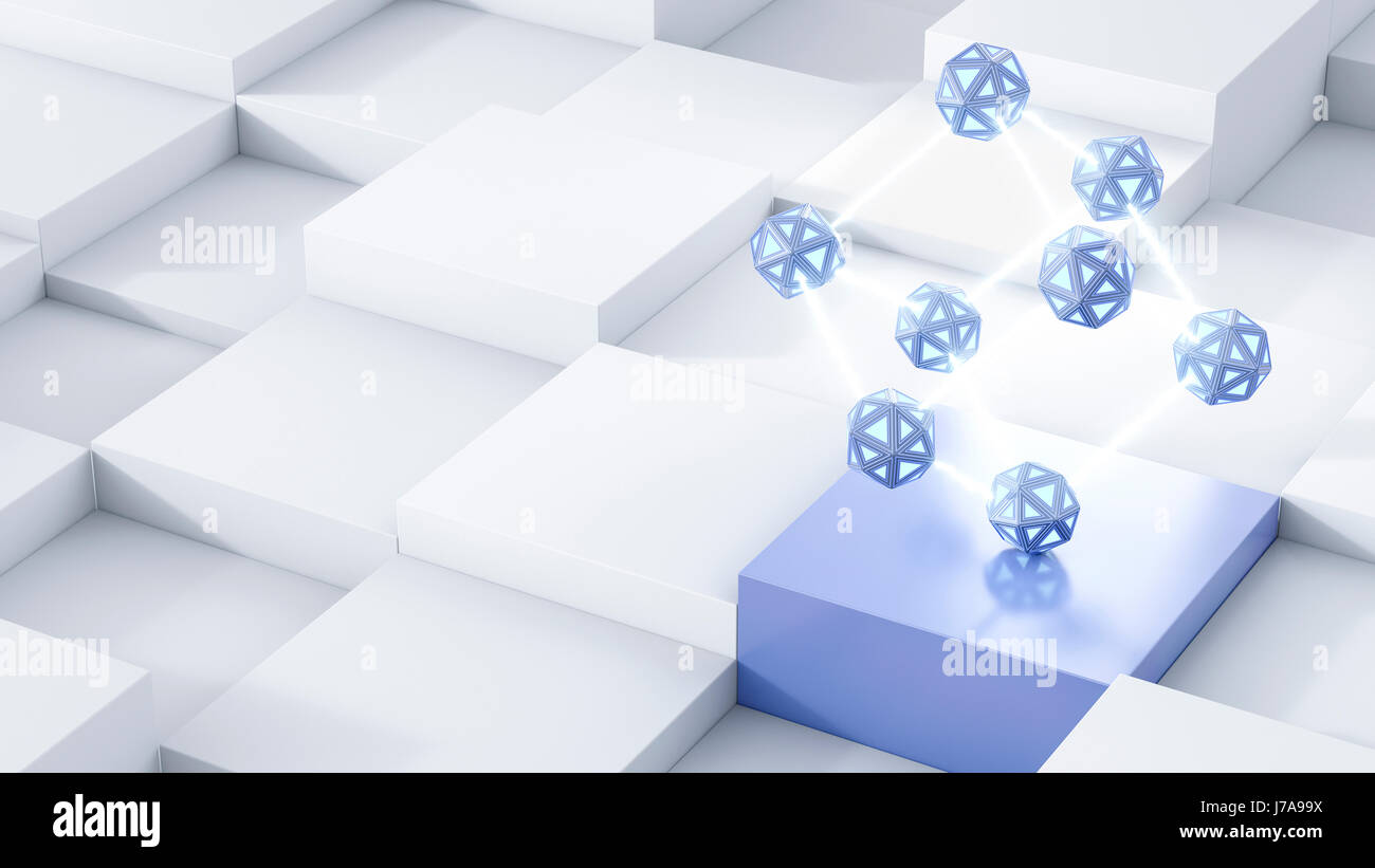 Des cubes d'énergie, 3D Rendering Banque D'Images