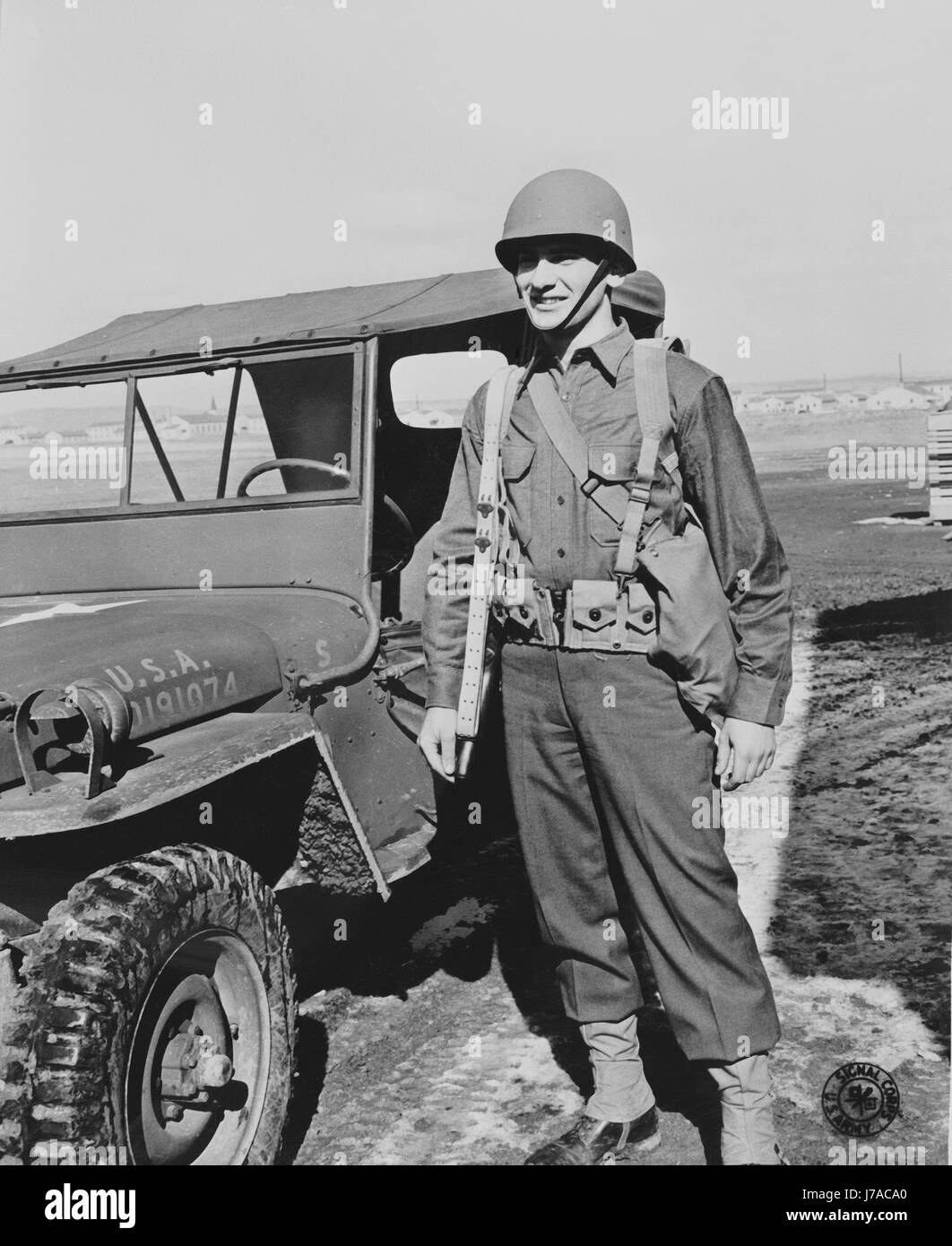 Un volontaire avec 122 bataillon d'infanterie, la première unité de grec tous, vers 1943. Banque D'Images