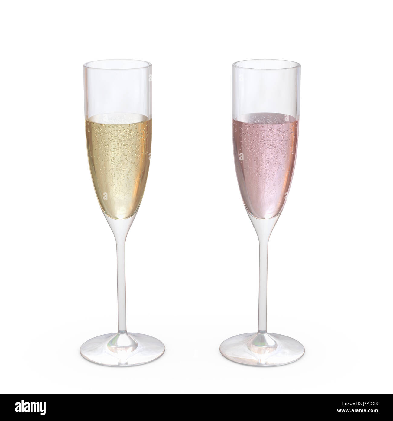 Verres Verres classique set avec du liquide, chemin de détourage inclus Banque D'Images