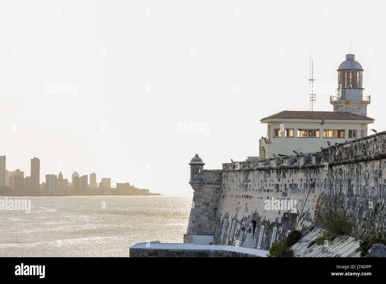 Morro Castle ou Castillo de los Tres Reyes Magos del Morro, la forteresse qui garde l'entrée de la baie de La Havane, à La Havane, Cuba Banque D'Images