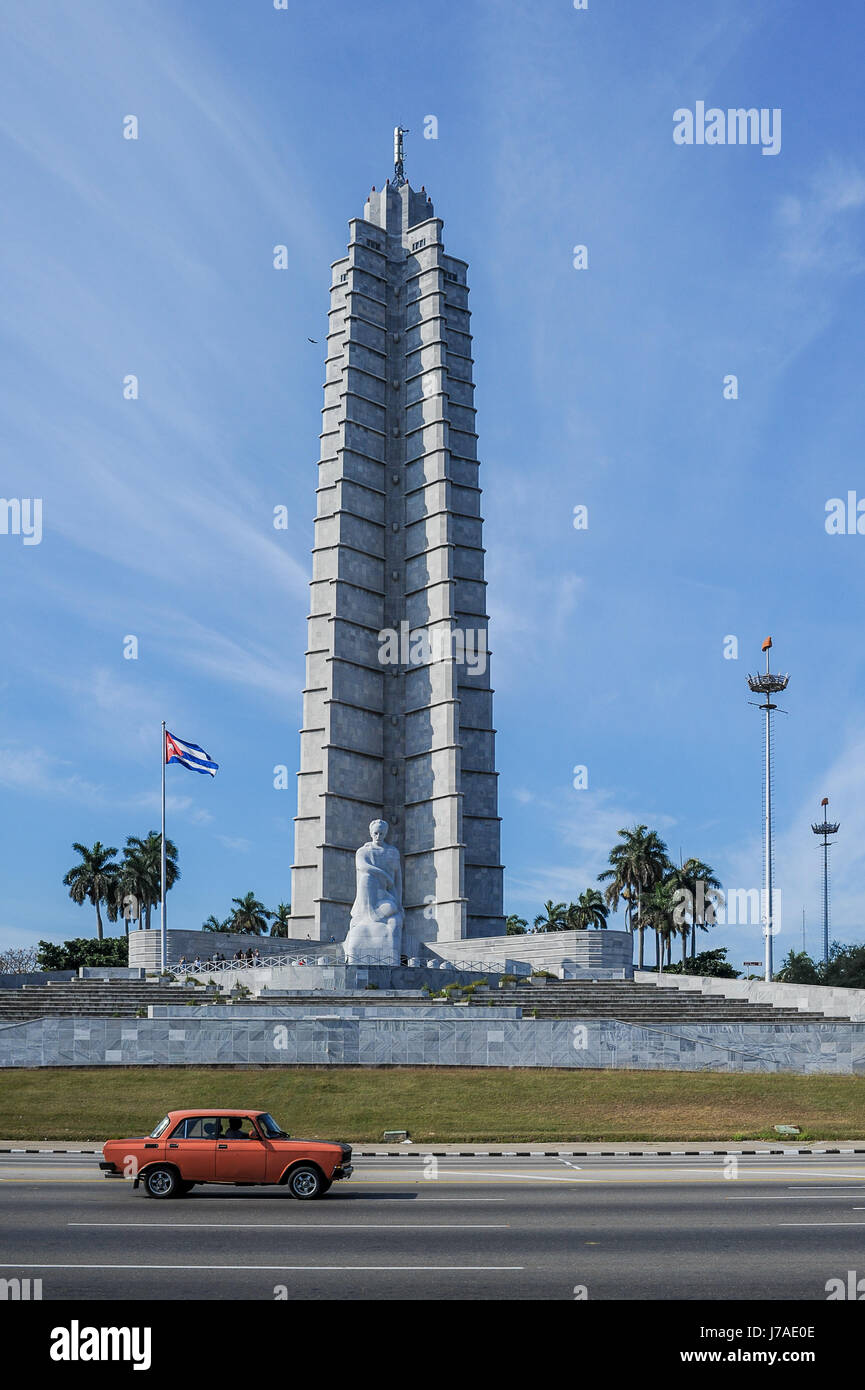 Memorial José Martì sur la plaza de la Révolution, La Havane, Cuba Banque D'Images