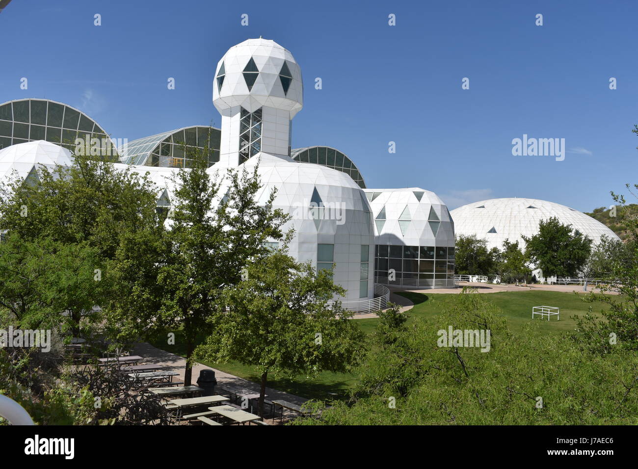 Vue extérieure de la Biosphère 2, Arizona, États-Unis d'Amérique Banque D'Images