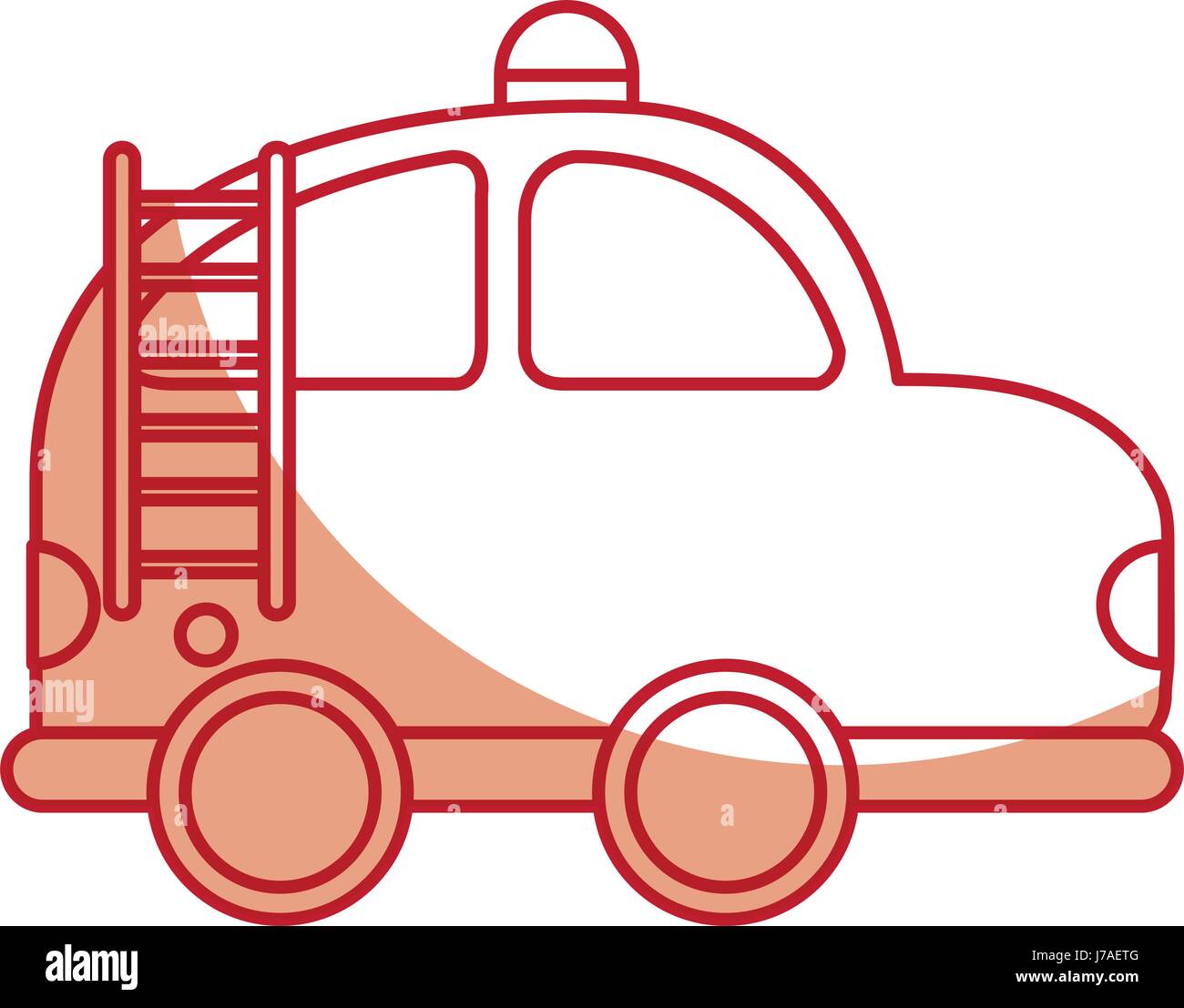 L'icône dessin voiture pompier Illustration de Vecteur