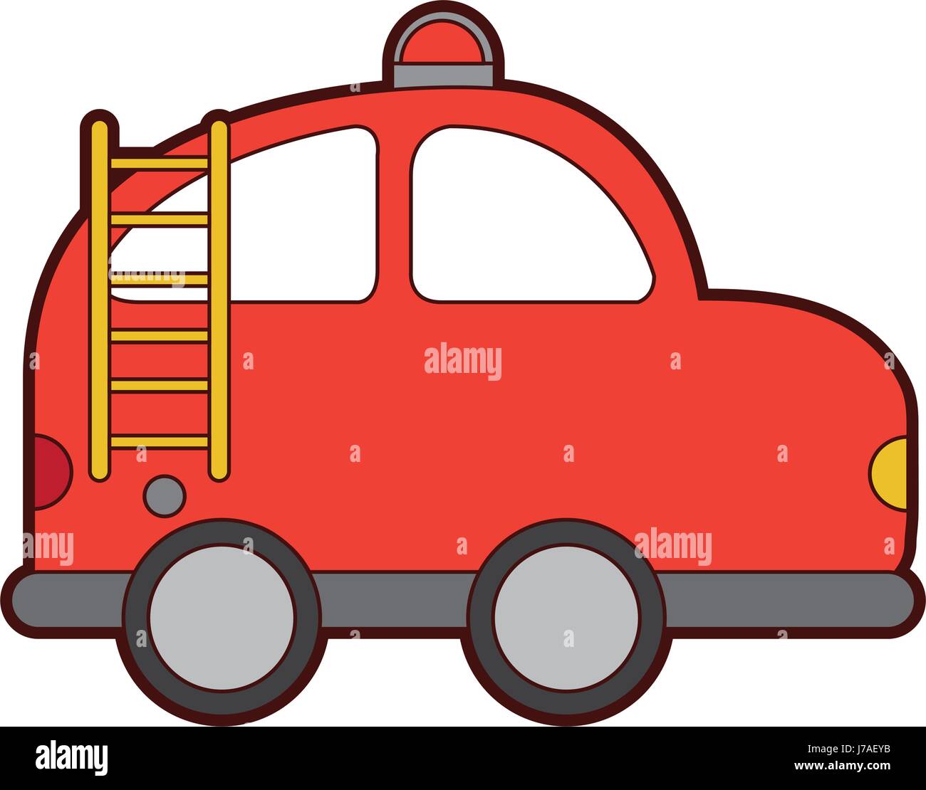 L'icône dessin voiture pompier Illustration de Vecteur