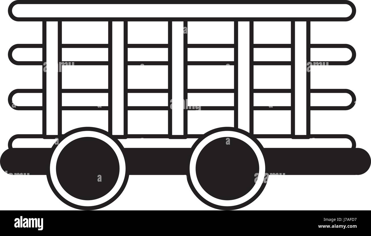 Chariot de ferme icône isolé Illustration de Vecteur