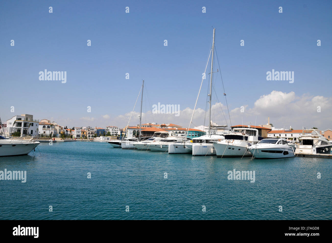 Nouveau port de plaisance, la vieille ville de Limassol, Chypre Banque D'Images