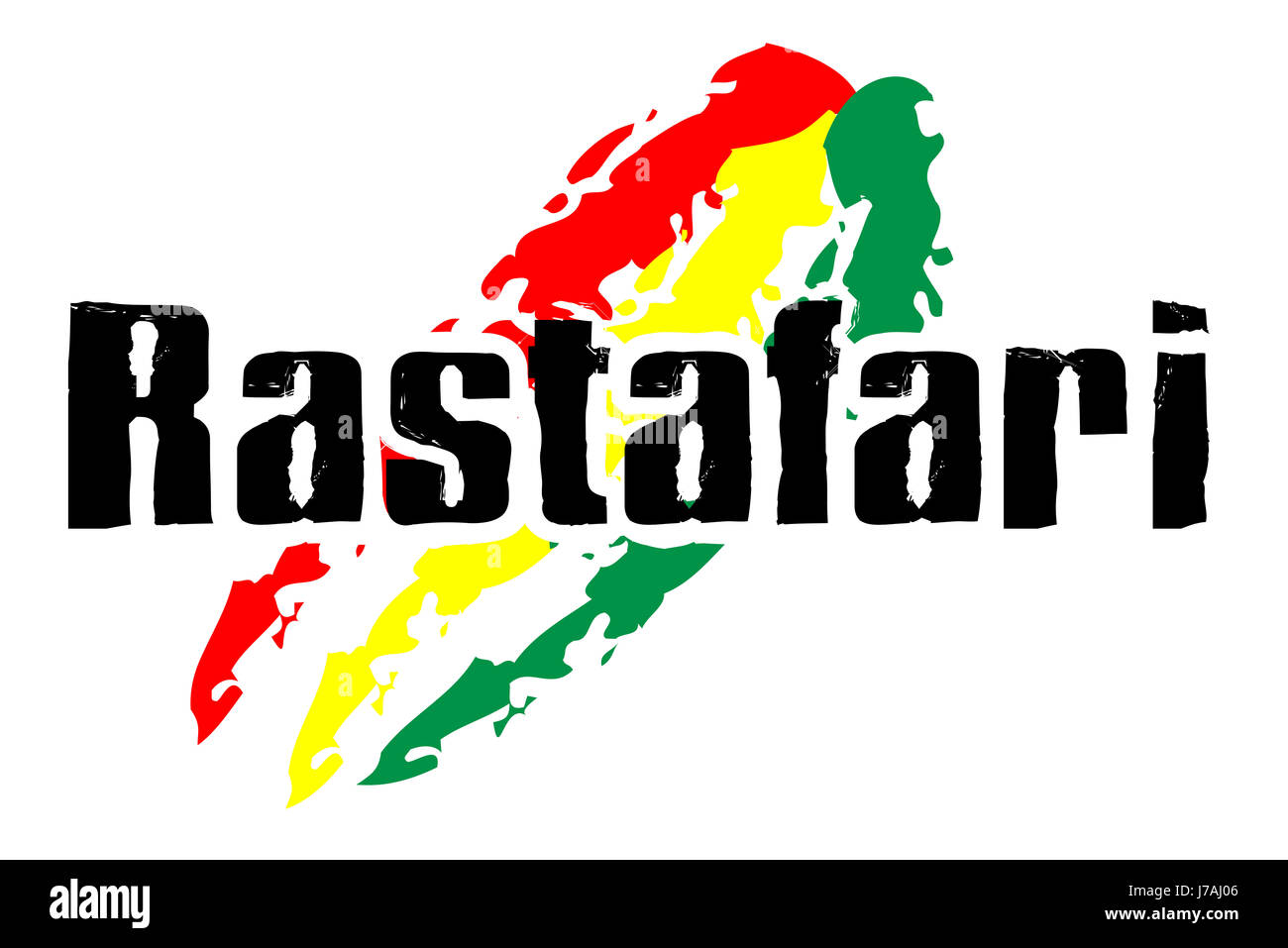 Drapeau Rasta Rouge Jaune Vert Banque Dimages Photo Stock
