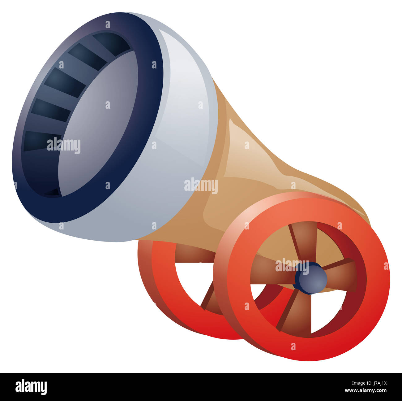 L'artillerie de buse gros plan historique lutte la lutte contre l'ingénierie roues bataille Banque D'Images