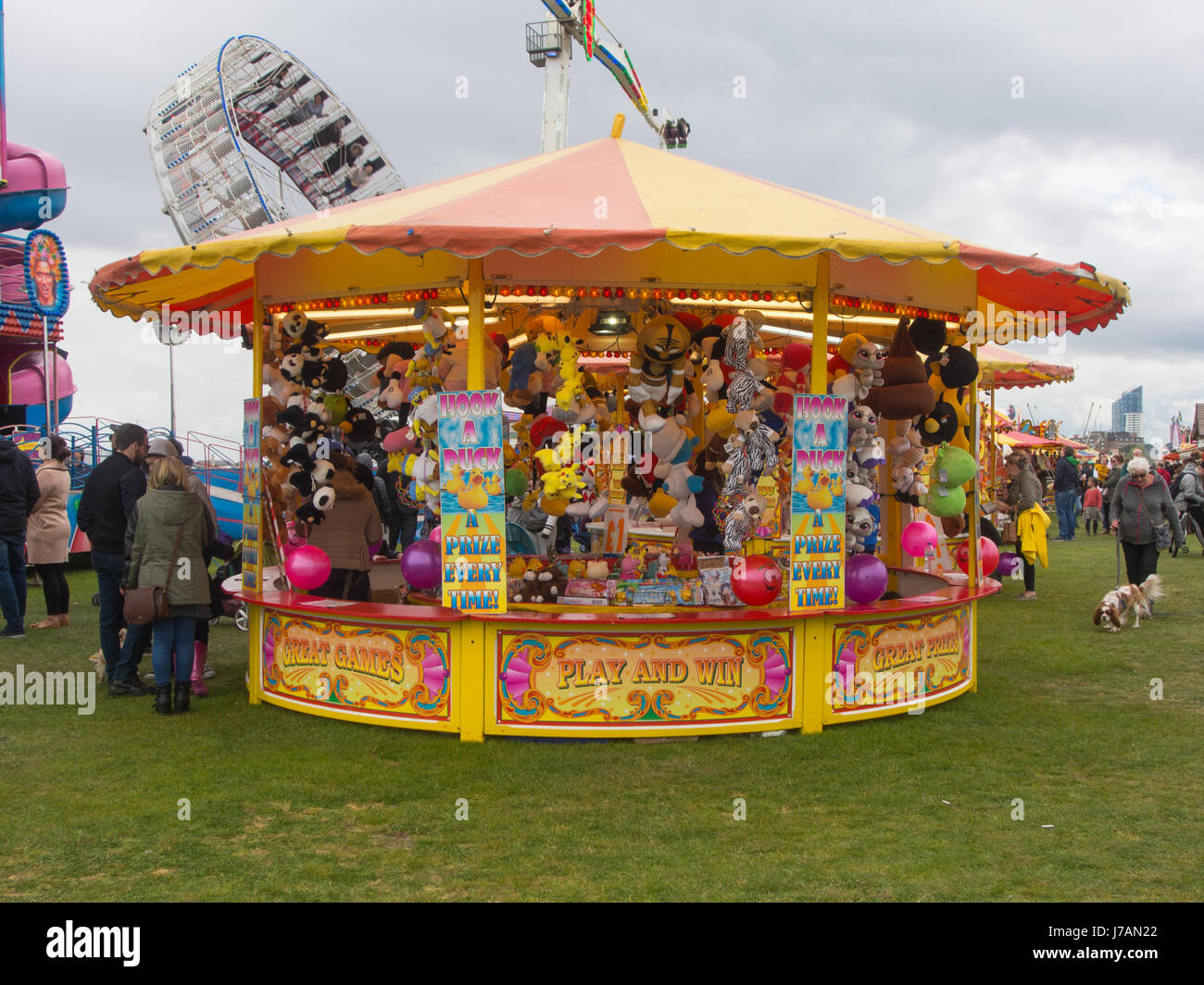 Un stand à une foire Banque D'Images