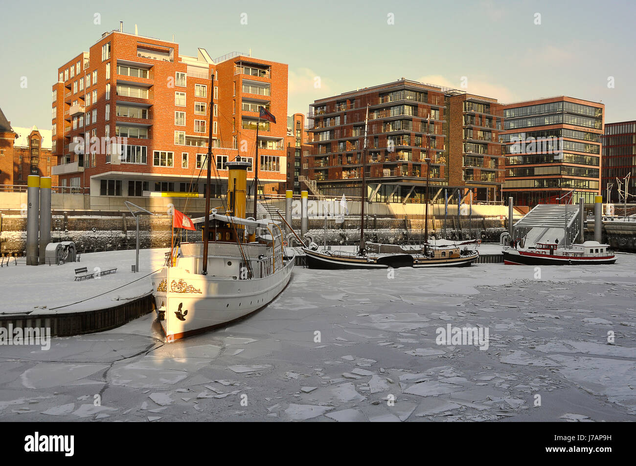 Hafencity en hiver Banque D'Images