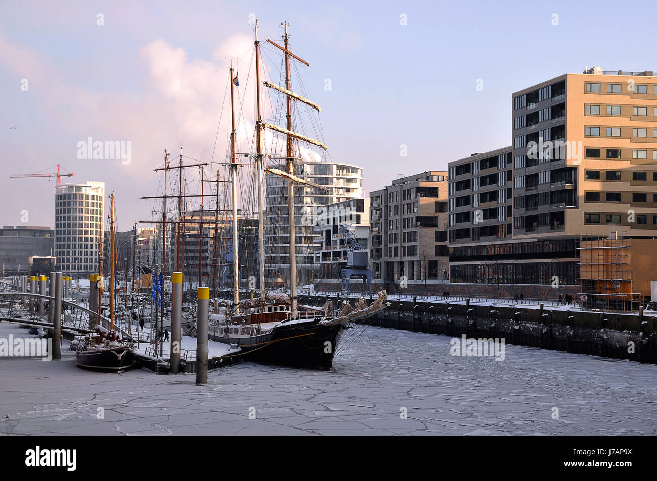Hafencity en hiver Banque D'Images