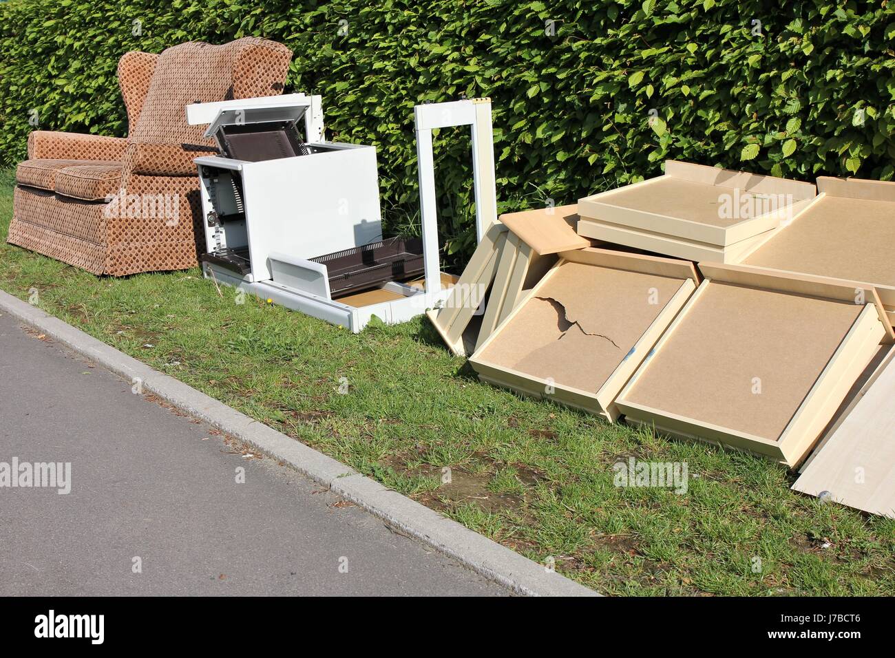 Pour les déchets en vrac au bord de la collection Banque D'Images