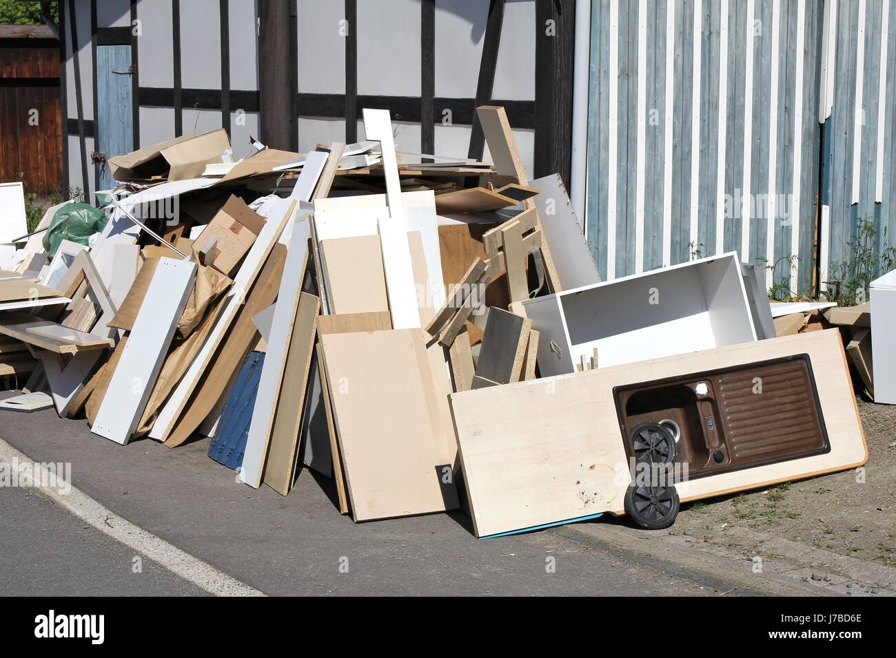 Pour les déchets en vrac au bord de la collection Banque D'Images