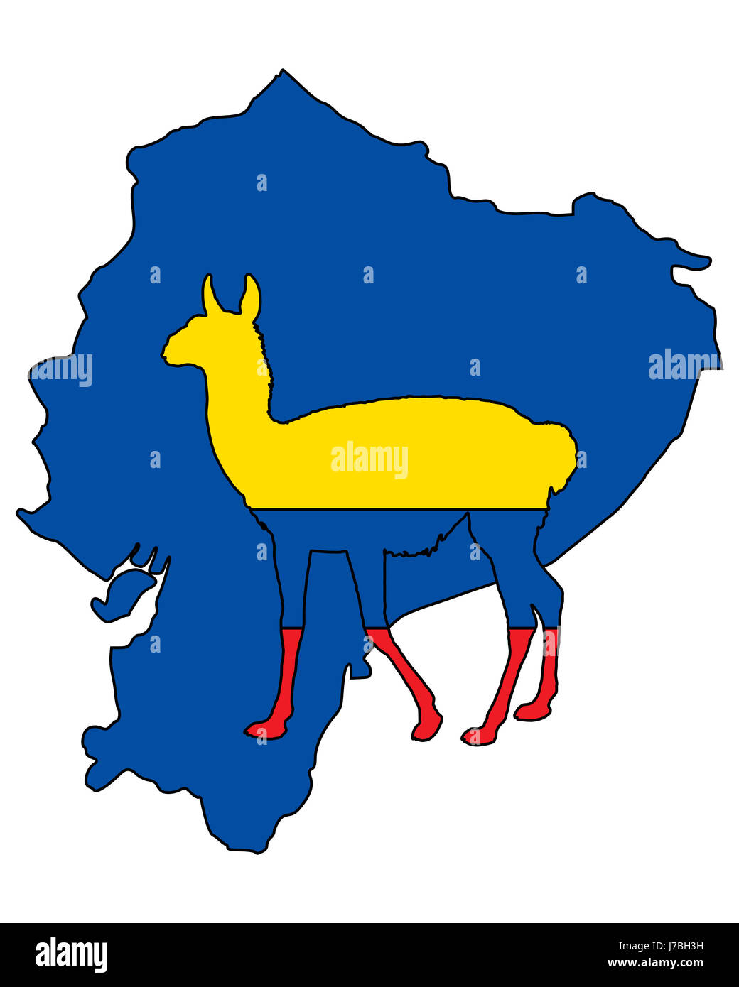 Inscrivez-bleu de la faune des mammifères marins animaux couleurs en option illustration chameau flag Banque D'Images