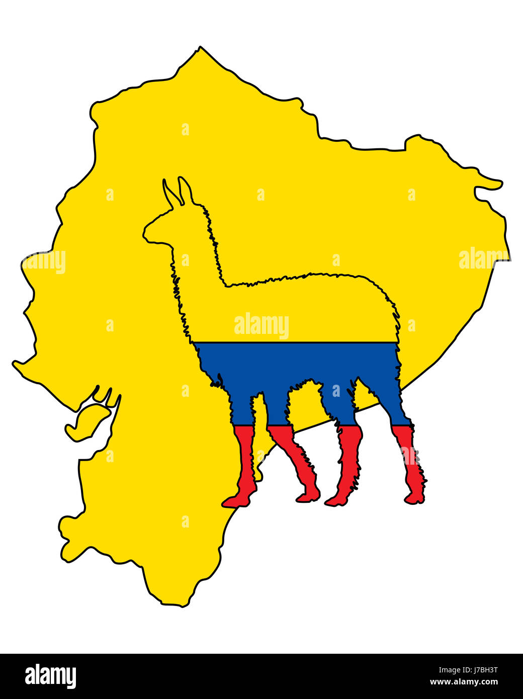 Inscrivez-bleu de la faune des mammifères marins animaux couleurs en option illustration chameau flag Banque D'Images